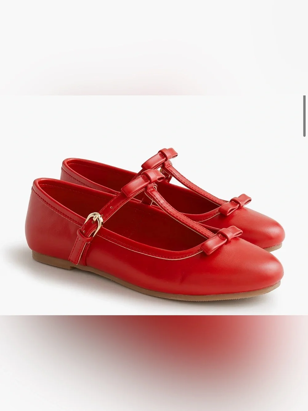 J.Crew bow T-strap Mary Jane flats - Size 13